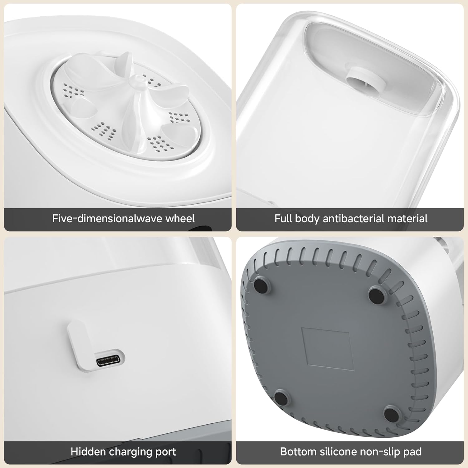 Underwear Washing Machine, 4L Mini portable washing machine, Socks, Baby Clothes, Upgraded Deep Cleaning in Apartments, Dorms, Travel, Quiet USB-Powered Operation