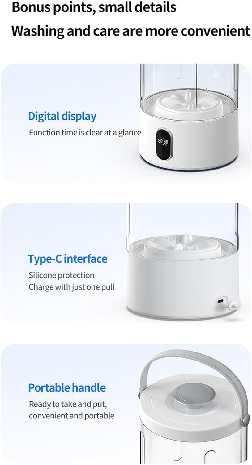 Portable Washing Machine, Mini Washer Deeply Cleans Small Laundry Items, Socks, Underwear, Baby Clothes, Suitable for Solo Living, Apartments, Hotels, Travel and Camping