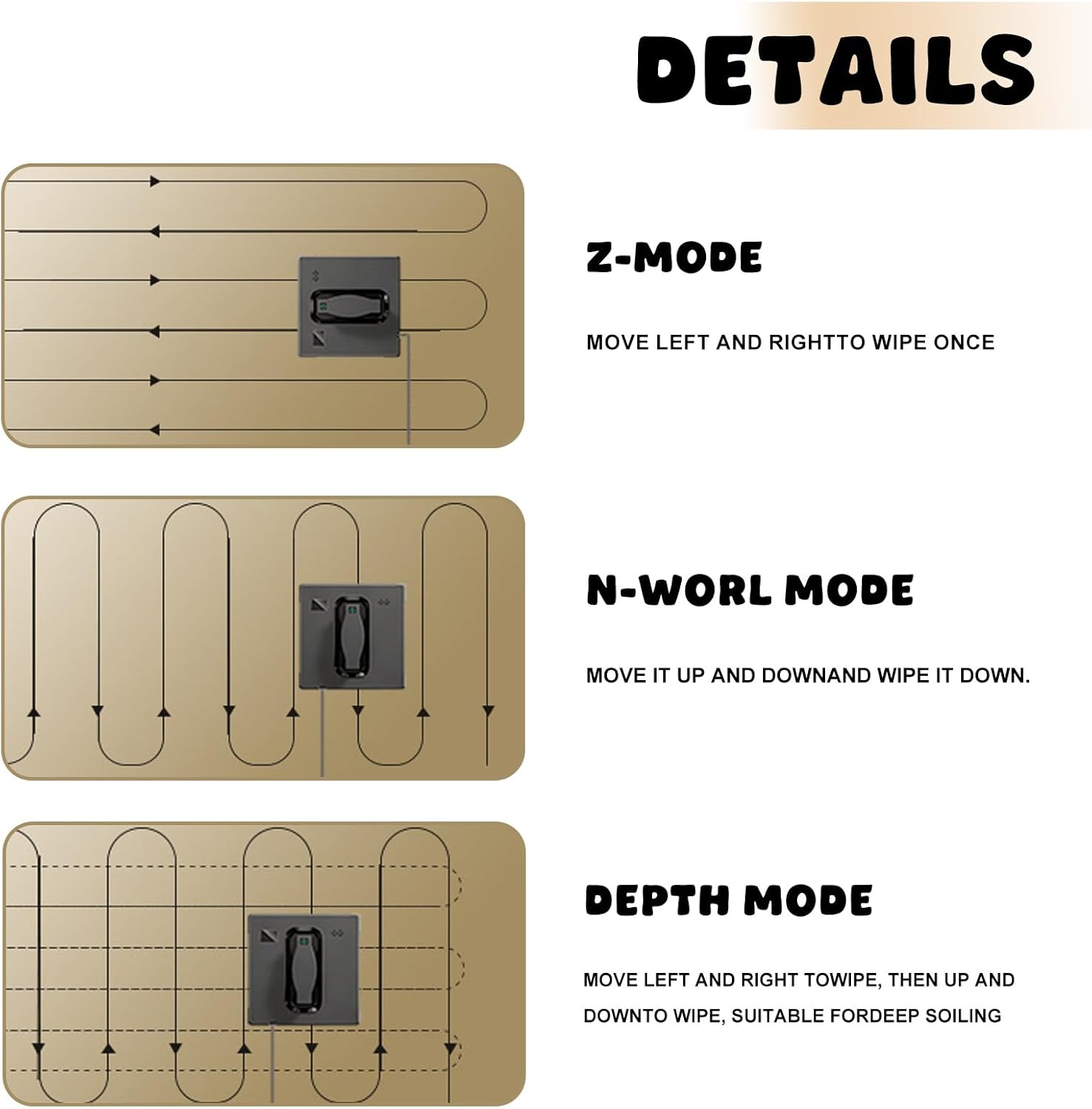 Smart Window Cleaning Robot, Automatic Window Cleaner Robot with 3000Pa Suction, Double-Sided Spray Nozzles, Remote Control and APP Control, Automatic Safety System for High-Rise Windows (Black)