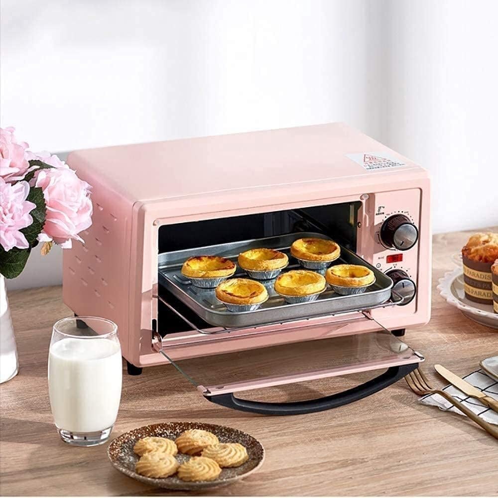 oven mini oven air fryer oven Mini Oven with Grill Rotisserie Electric Oven and Hob Packages Hob Cookers Timing Wide-Area Temperature Control 11L Mini Ovens Toaster Oven Air Fryer, (Color : Pink) (