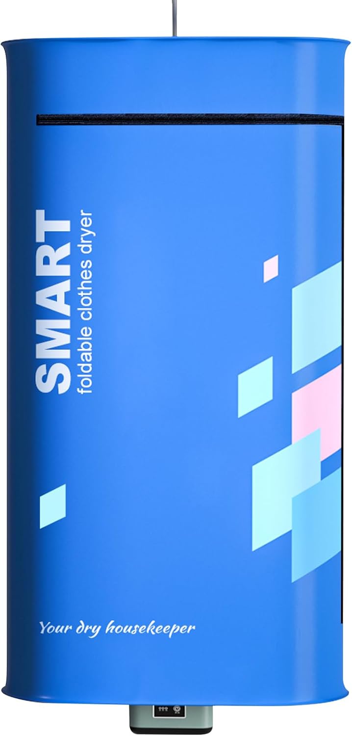 Portable Clothes Dryer， Small Compact Foldable Electric Drying Machine with Dry Bag for Travel,RV, Home,Apartment (wizi02)