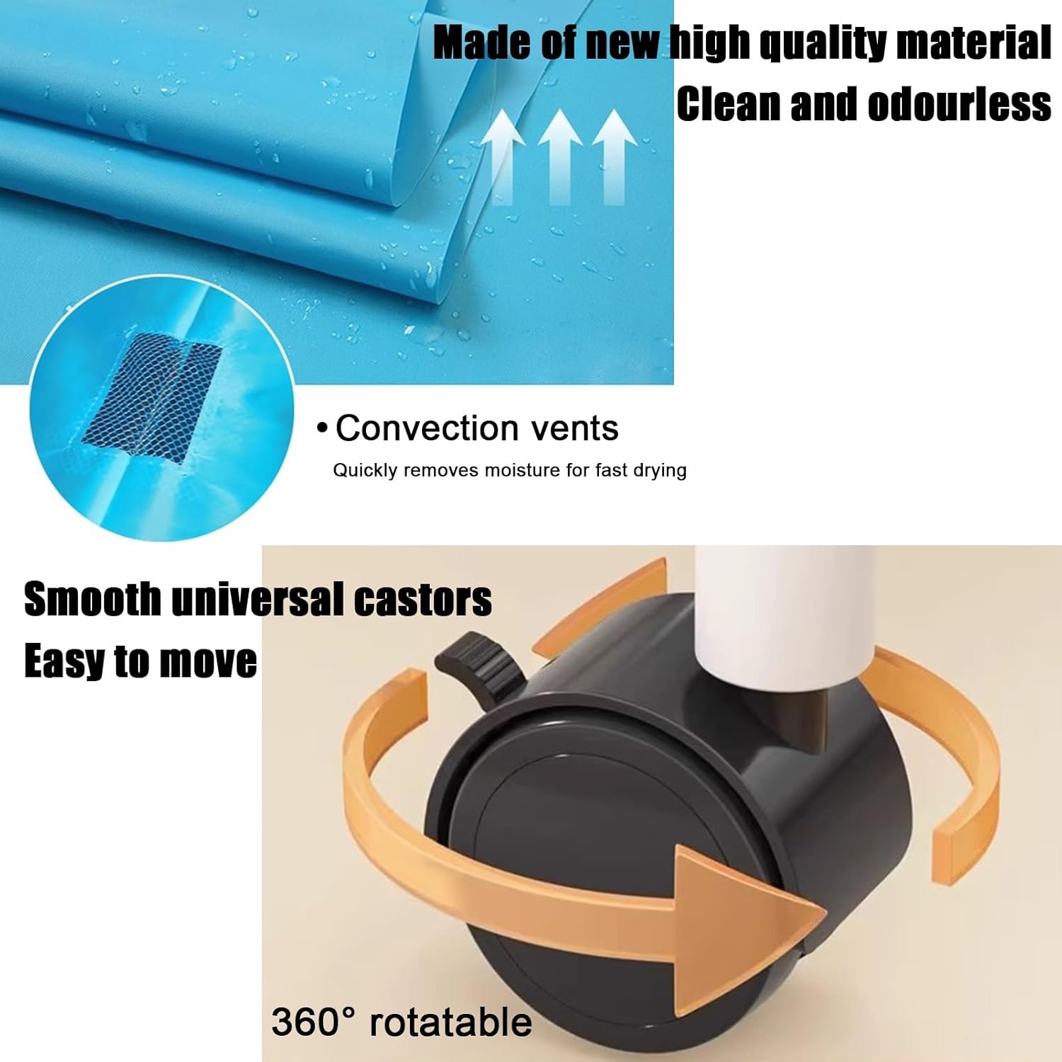 Foldable Clothes Dryer,Portable Clothes Dryer,1500W Household Small Energy Saving Quick Drying Clothes Drying Cabinet,Air Dryer Drying Clothes Foldable,Suitable for Laundry Room and Apartment(Beige)