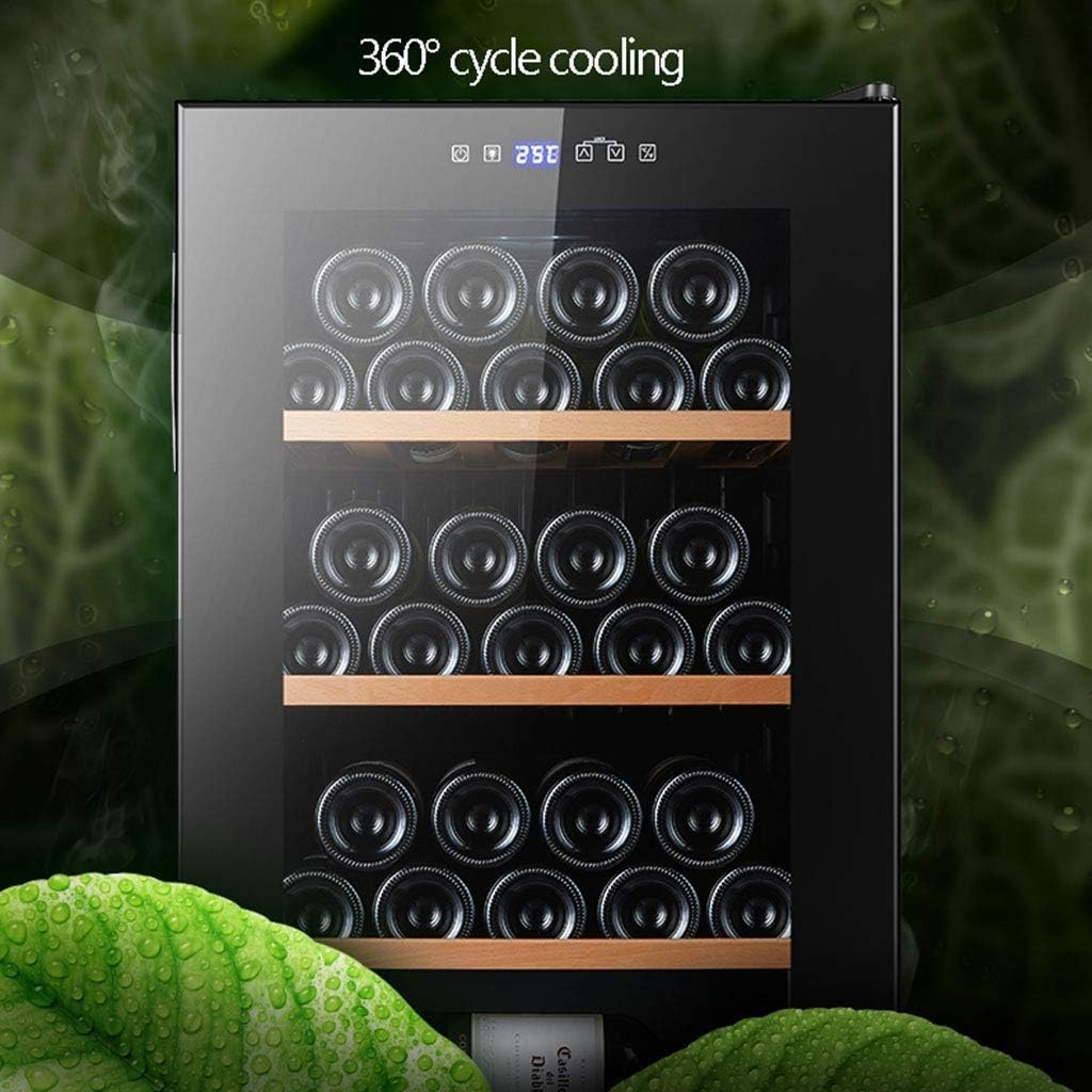 84L Thermoelectric Red and White Wine Cooler,Quiet Operation Wine Fridge Freestanding Small Wine Chiller Refrigerator - Touch Panel Digital Temperatur