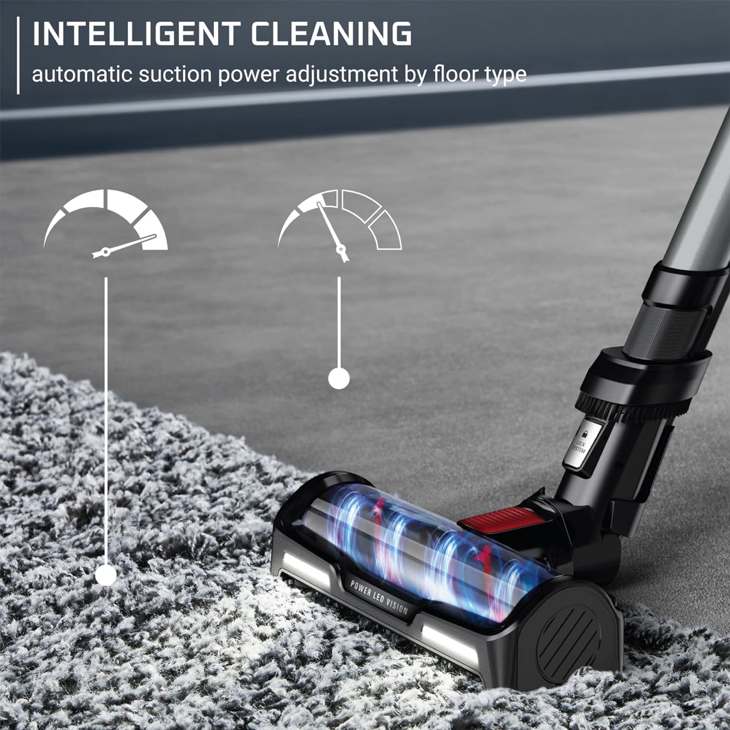 Rowenta, Cordless Vacuum Cleaner, X-Force Flex 12.60 Vacuum, 30.4 Oz XL Dust Container, Flex technology, Automatic Floor Detection, 45Min Run Time, 3Hr Charging Time, For Pet, 150 Air Watts, Red