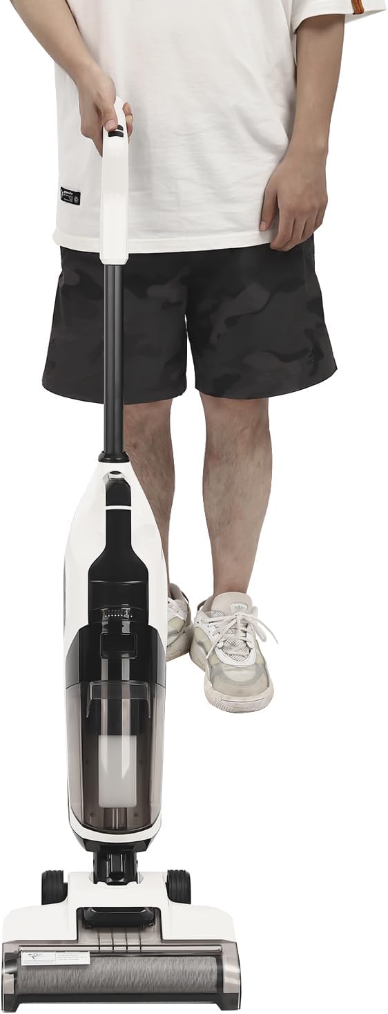 Cord-Less Hard Floor Cleaner, Cord-Less Wet Dry Vacuum Cleaner, Suction(＞3000pa), Home Use Electric Mop Washer, for Kitchens, Living Rooms, Bedrooms, Ceramic Tiles