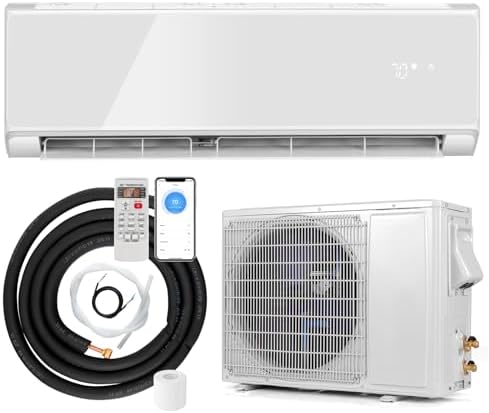ARLIME 12000 BTU Wifi Enabled Mini Split Air Conditioner & Heater, 22 SEER2 208-230V Inverter AC Unit Cools Rooms up to 750 Sq. Ft, Energy Efficient Split Wall AC w/Heat Pump & Installation Kit