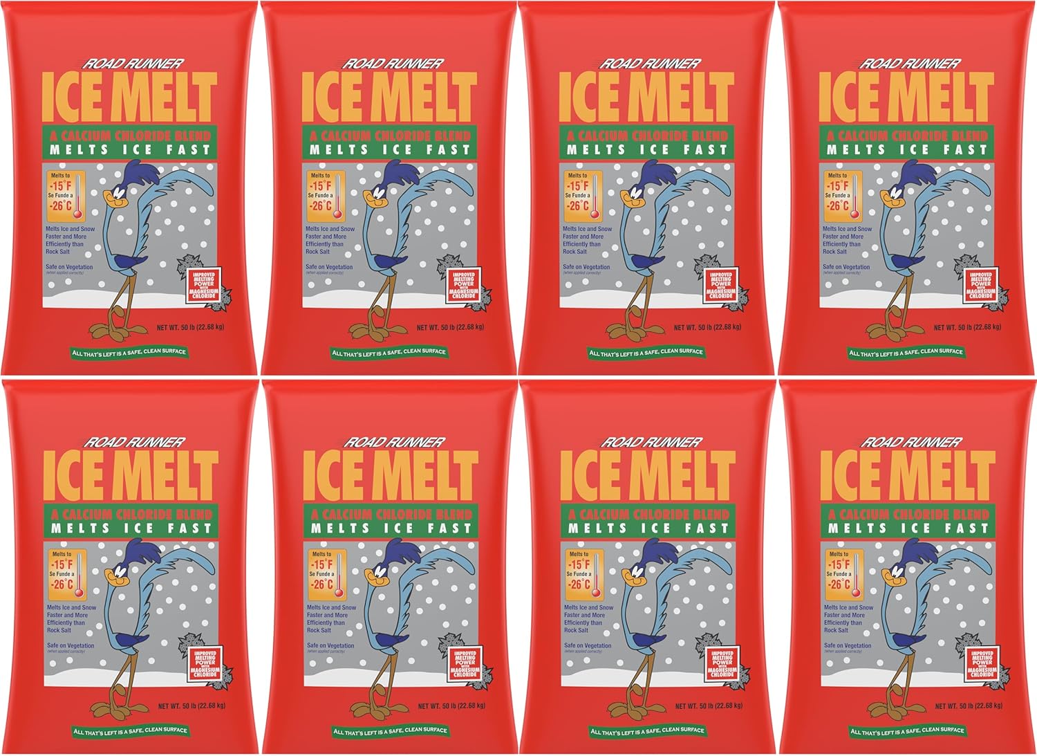 RoadRunner Scotwood Industries Ice Melt, 50 lb. Bag (SWO50BRR) (8 Bags)