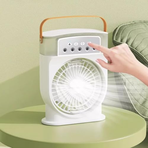 Portable Air Conditioners for Bedrooms 3 Speeds Timer Shutdown Desk Air Conditioner for Office Quiet Small 600ml Water Storage for Room Garage Patio Camping(Burst)