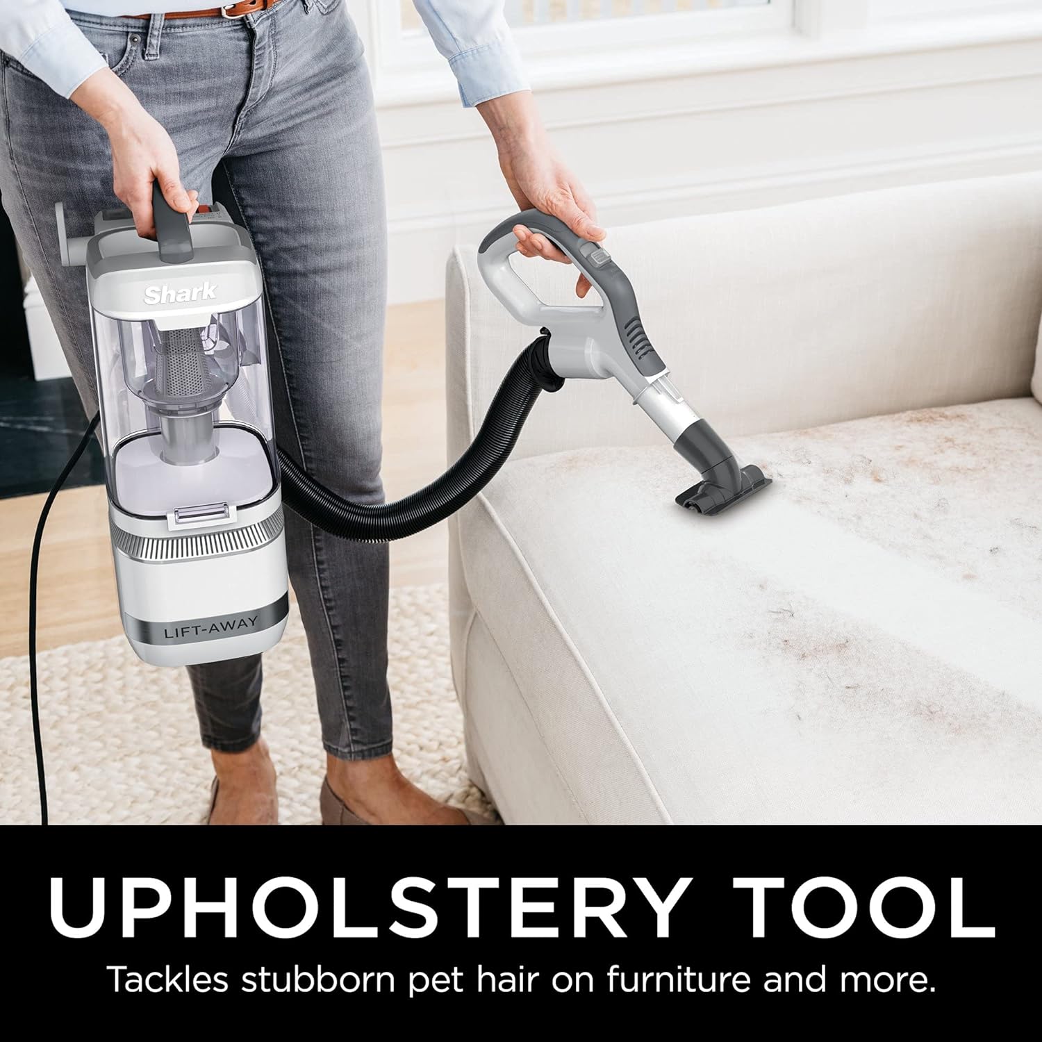 Shark LA300 Navigator Lift-Away ADV Corded Upright Vacuum, White (Renewed)