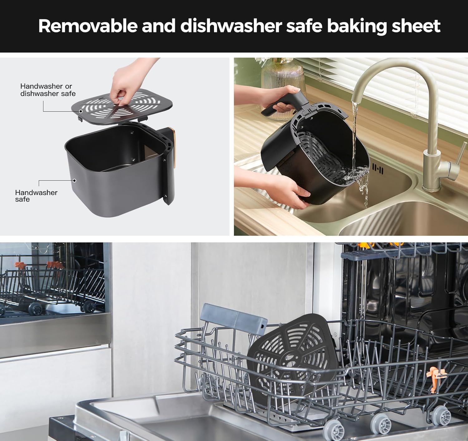 Panana Air Fryer, 8QT Large Capacity Air Fryer, Oilless Healty Cooker Airfryer Oven with 8 Presets, 1500W Air Fryers for Quick Meal, Home Use