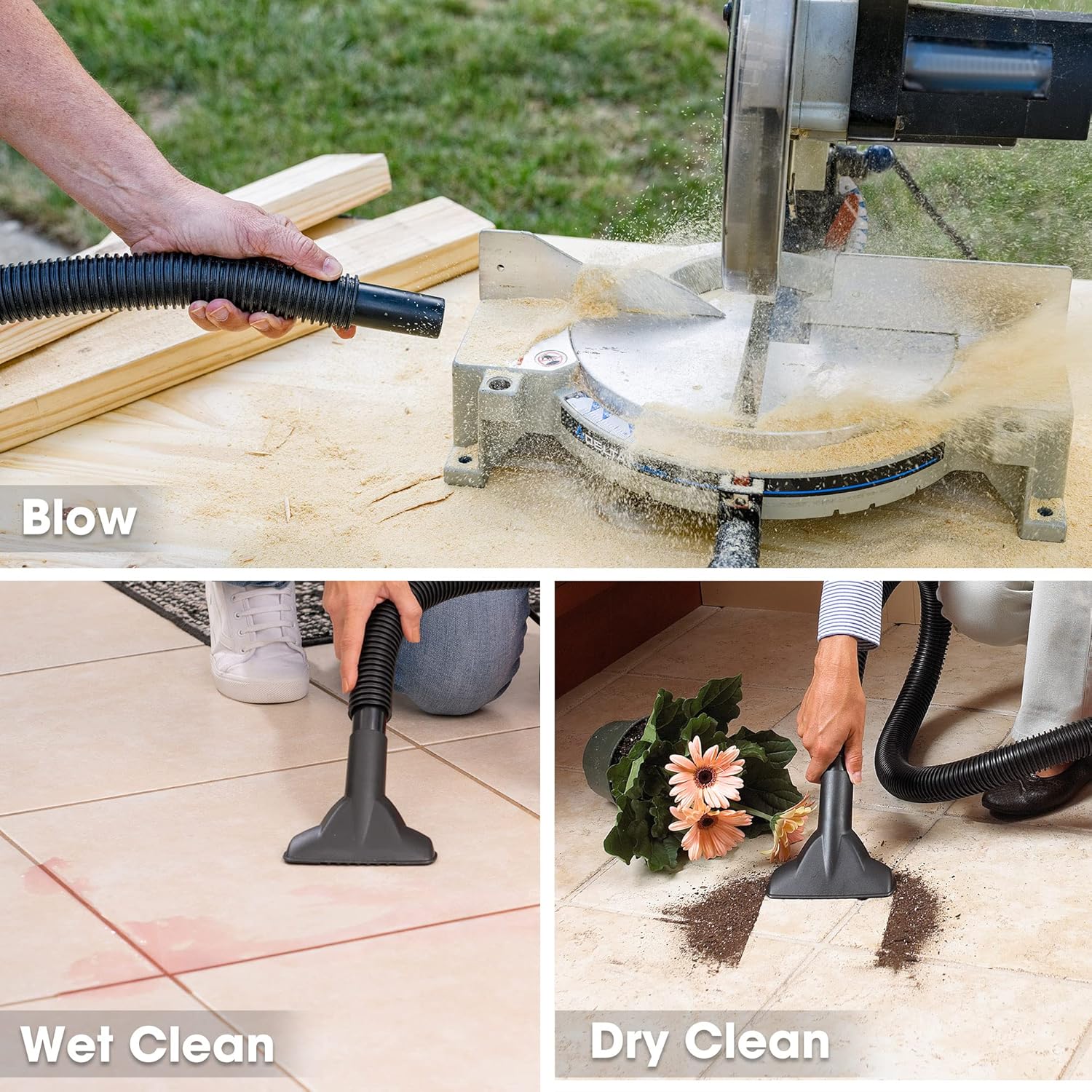 Shop-Vac 2.5 Gallon 2.5 Peak HP Wet/Dry Vacuum, Portable Compact Shop Vacuum with Wall Bracket & Multifunctional Attachments, 5760288