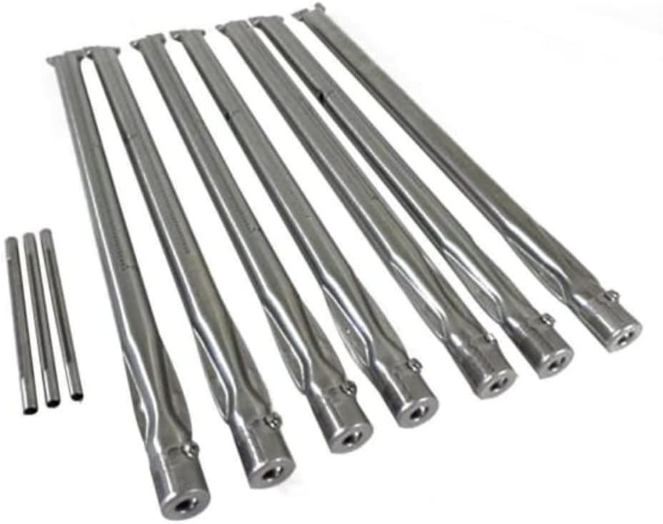 BBQ Grill 6-Pack Stainless Steel Burner & Smoker Set Plus 3 Crossover Burner Tubes Compatible with Most Weber Grills BCP85663 OEM