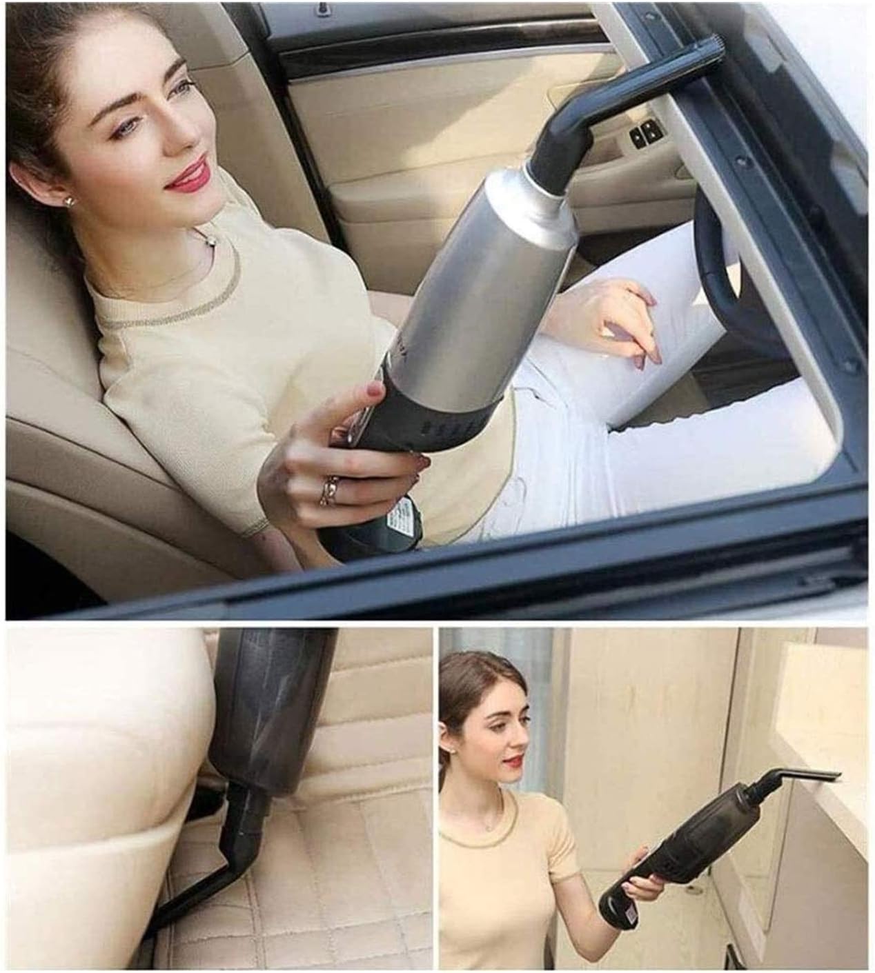 Handheld Vacuum Car Vacuum Cleaner 4KPA Suction Hand Vacuum Portable Quick Charge Wet/Dry Handheld Vacuum Mini Vacuum for Home and Car