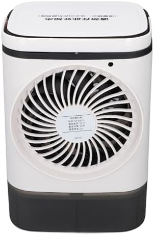 Portable Air Conditioner with 900ML Tank 7 Colors LED Evaporative Air Cooler 2 Levels Humidifier 3 Speeds Cooling Fan for Bedroom Office