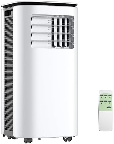 ARLIME Portable Air Conditioners, 9000 BTU AC Unit with Remote Control, 2 Speed Winds, Cools up to 350 Sq. Ft., 24H Timer, Window Kit, Floor Air Cooler for Bedroom, Room, Office, Dorm