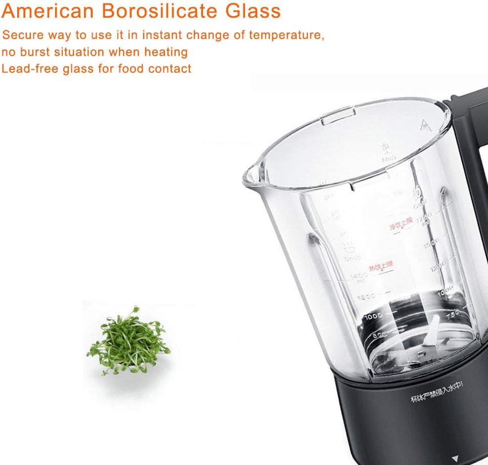 Joyoung JYL-Y15U Professional Grade Countertop Blender, Soy Milk Maker, Juicer, Food Processor, Makes Warm Drink at 47 Oz and Cold Drink at 60 Oz with One-Click Cleaning Function