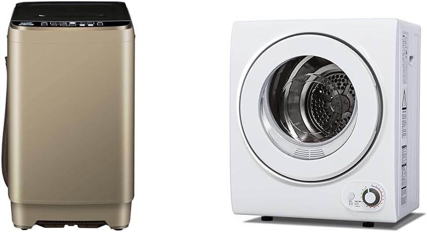 Qhou Full Automatic Washing Machine & Euhomy Portable Clothes Dryer Bundle