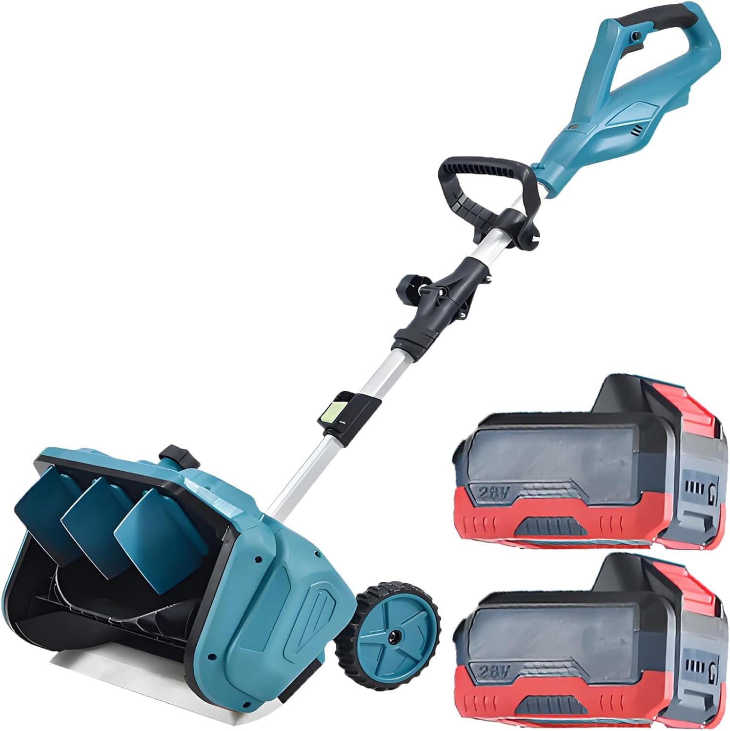 2025 Cordless Electric Snow Shovel - 1000W Brushless Motor, 30 Mins Runtime, 40.7cm Snow Clearing Width, Lightweight for Winter Driveway & Patio Snow Removal 2batteries