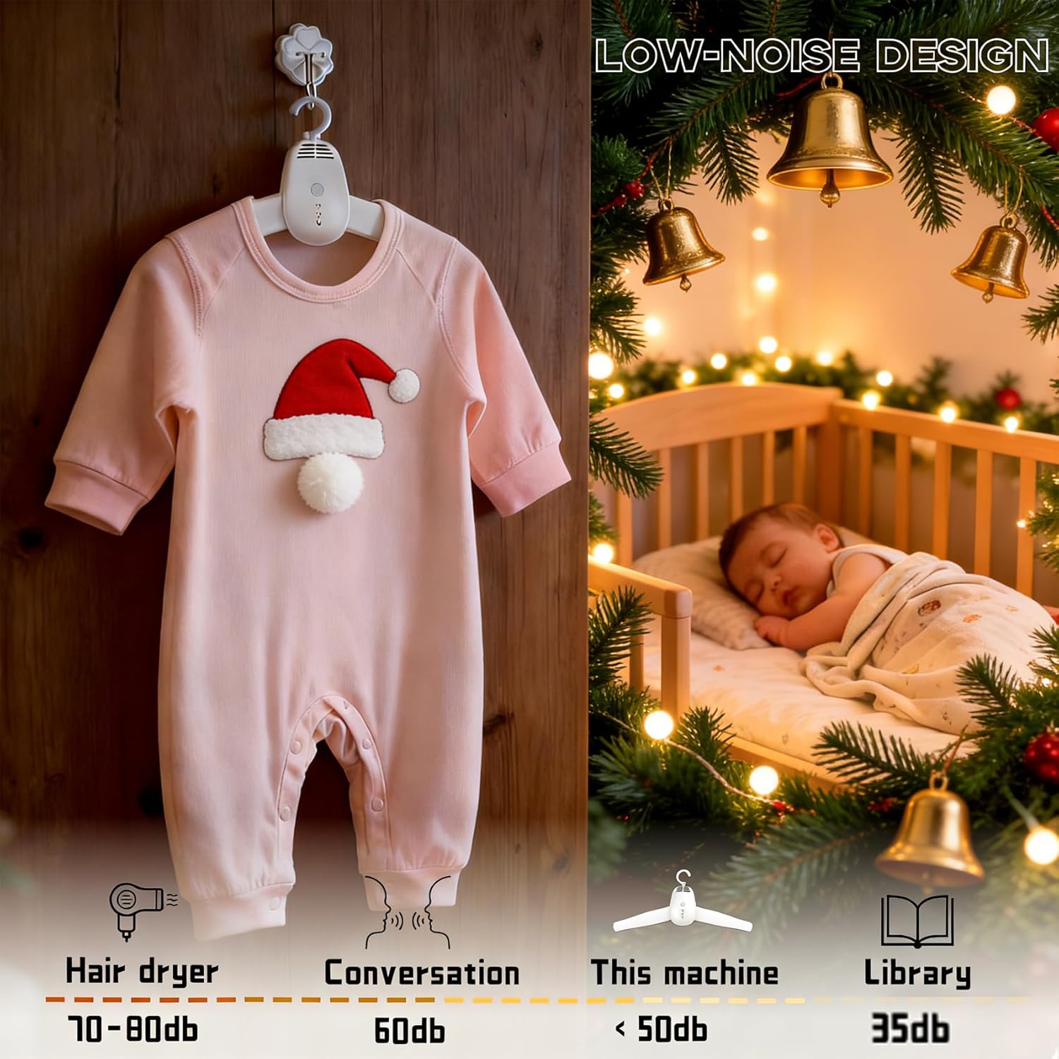 Travel Clothes Dryer, Silent Operation 110‑240V, Can Dry Clothes and Shoes, Multi-Functional in One Machine, Air Dryer for Clothes Small in Size, Suitable for Business Trips, Travels, etc.