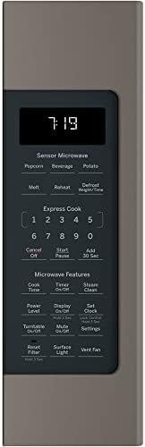 GE JVM7195EKES 1.9 Cu. Ft. Over-the-Range Sensor Microwave Oven Slate Bundle with Premium 2 YR CPS Enhanced Protection Pack