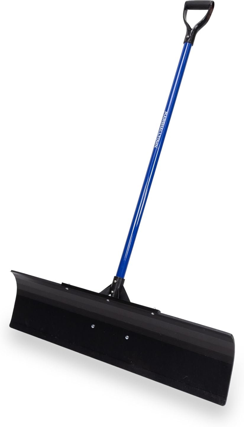Marshalltown Polar Pusher 36 Inch Snow Pusher Shovel, Lightweight Non-Stick UHMW Blade Makes Plowing Snow Easy, Made in The USA, SNOWP36
