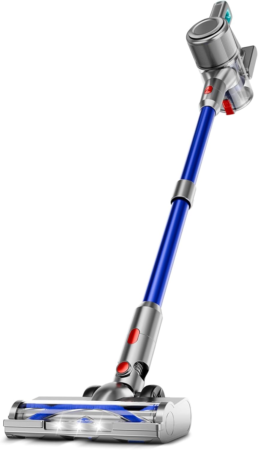 Cordless Vacuum Cleaner, Powerful Stick Vacuum with 45min Runtime, Anti-Tangle Vacuum Cleaners for Home, 1.5L Dust Cup, Rechargeable Lightweight Vacuum for Hardwood Floor Carpet Pet Hair, B07