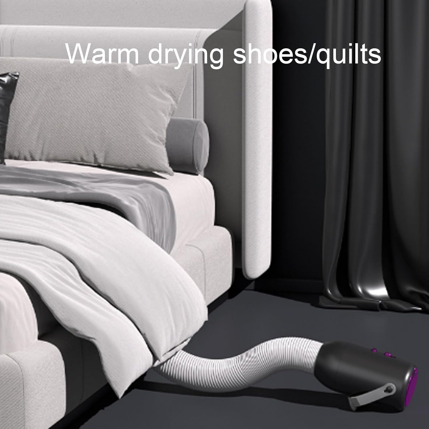 ZJchao Portable Clothes Dryer, 2 Gears Mini Laundry Dryer Low Noise Even Heating Clothes Dryer Machine Drying Device Portable Dryer Mini Dryer with Shoe Drying Tube for Apartment RV