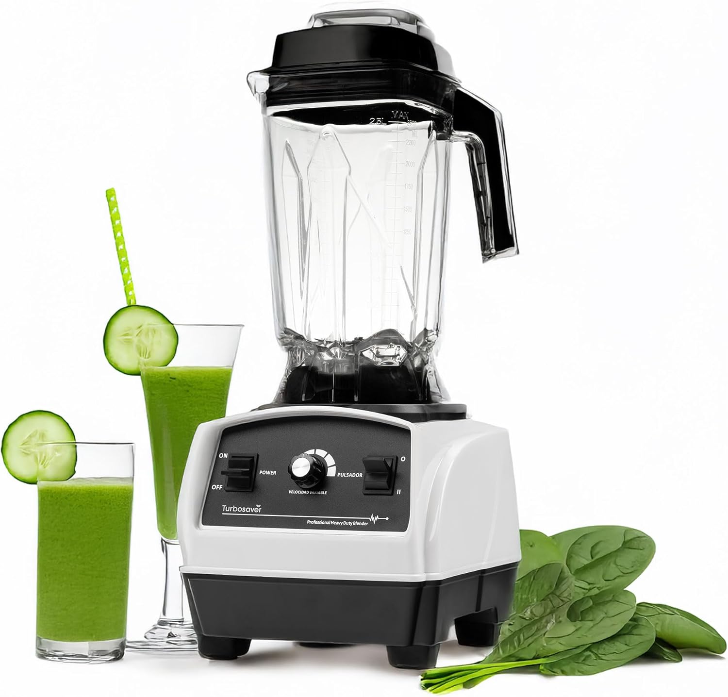 Turbosaver TB79 Professional Blender 1800W – 3.5HP, 35,000 RPM, Commercial Grade, Ice Crushing, 3.6L Tritan Jar