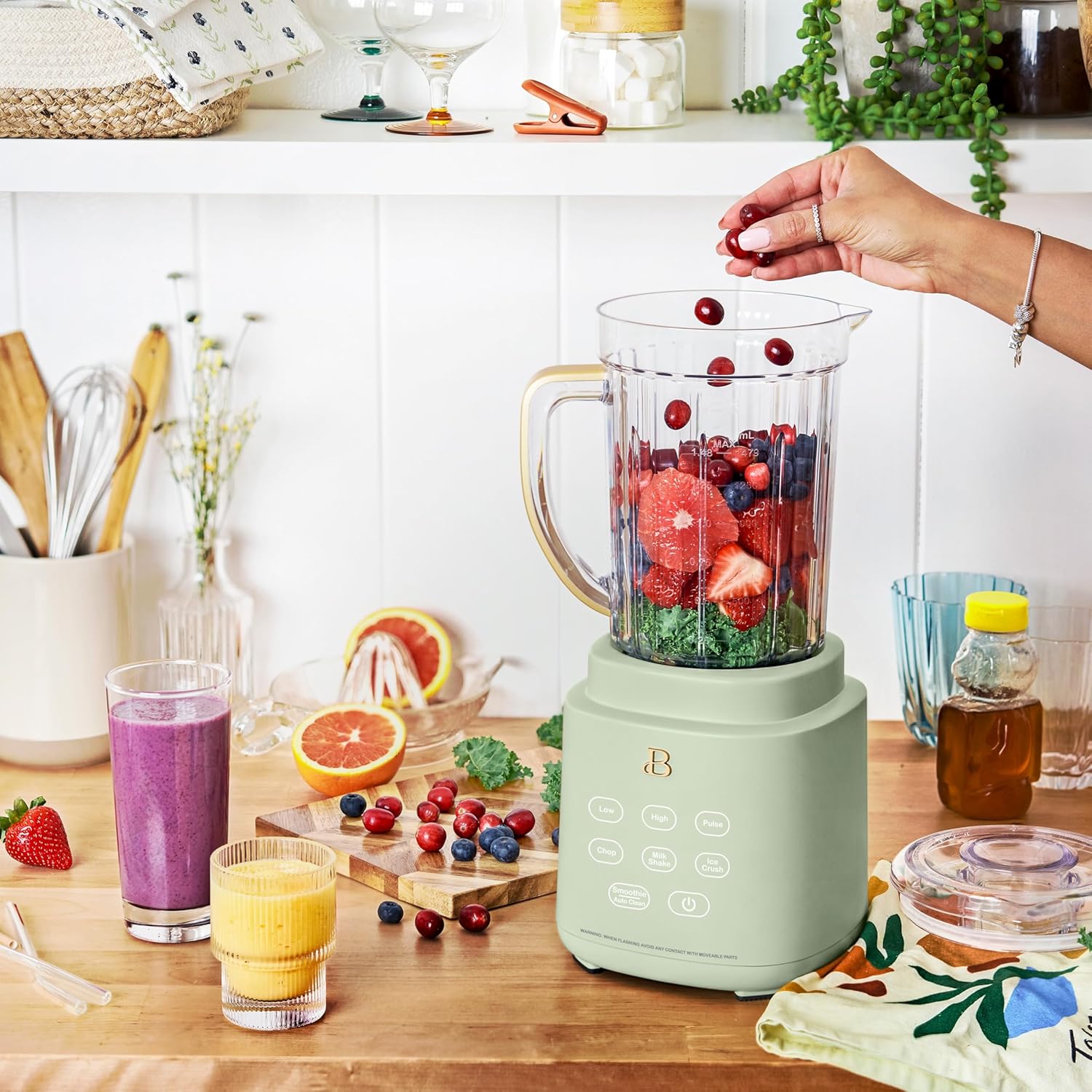 Beautihull PowerExact Blender System – Sage Green by Drew Barrymore