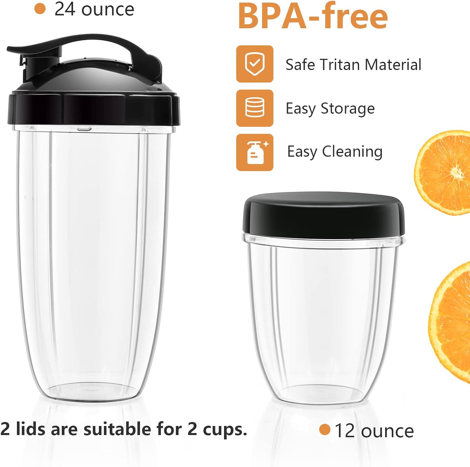 Simoe Compact Personal Blender, Powerful Kitchen Blender, 1000 Watts, 12 oz & 24 oz To-Go Cups, BPA-Free Jars, Blender for Smoothies/Puree/Baby Food/Milkshake/Ice Crushing, Black