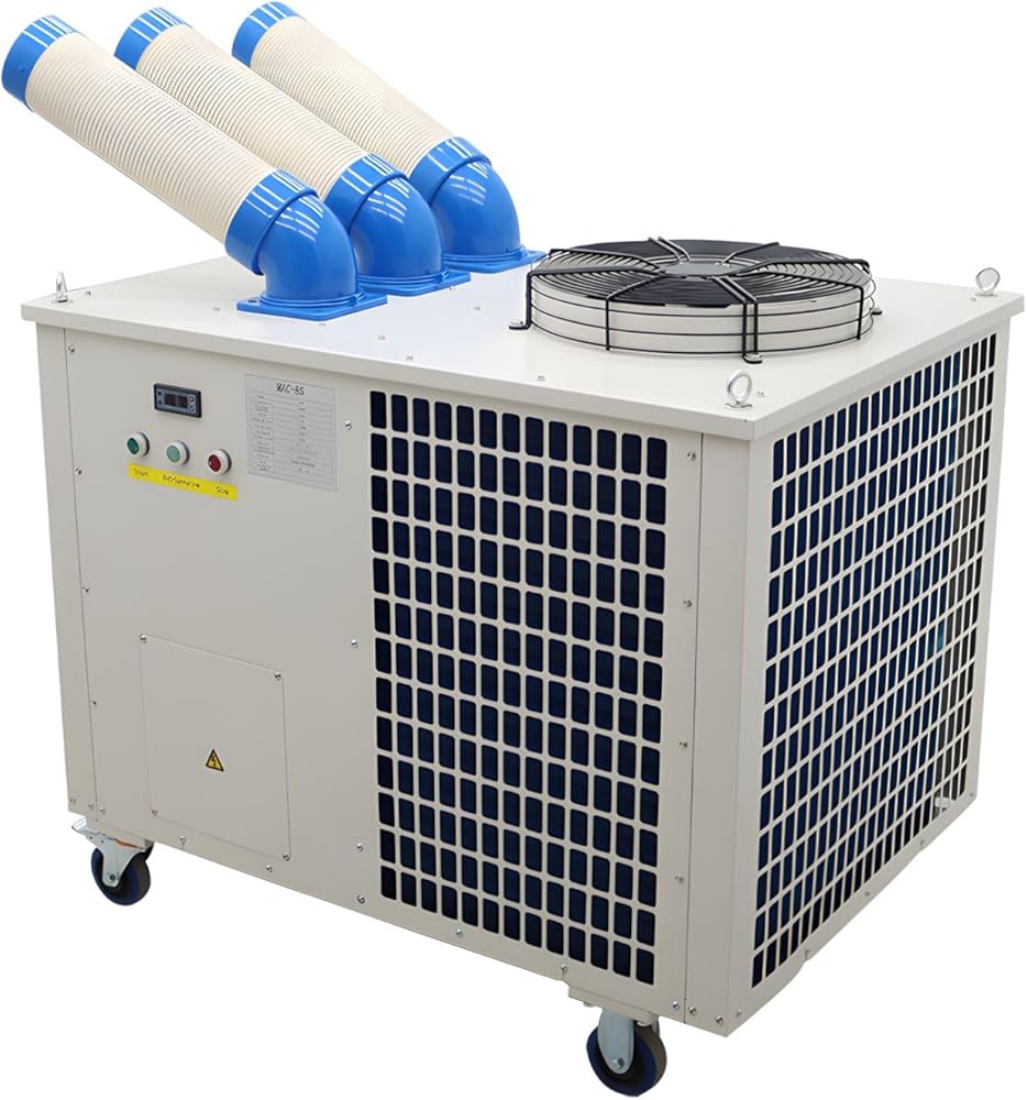220V Commercial Industrial Air Conditioner Portable Industrial Spot Cooler 3150W Mobile Air Conditioner 1550m³/h 29800BTU