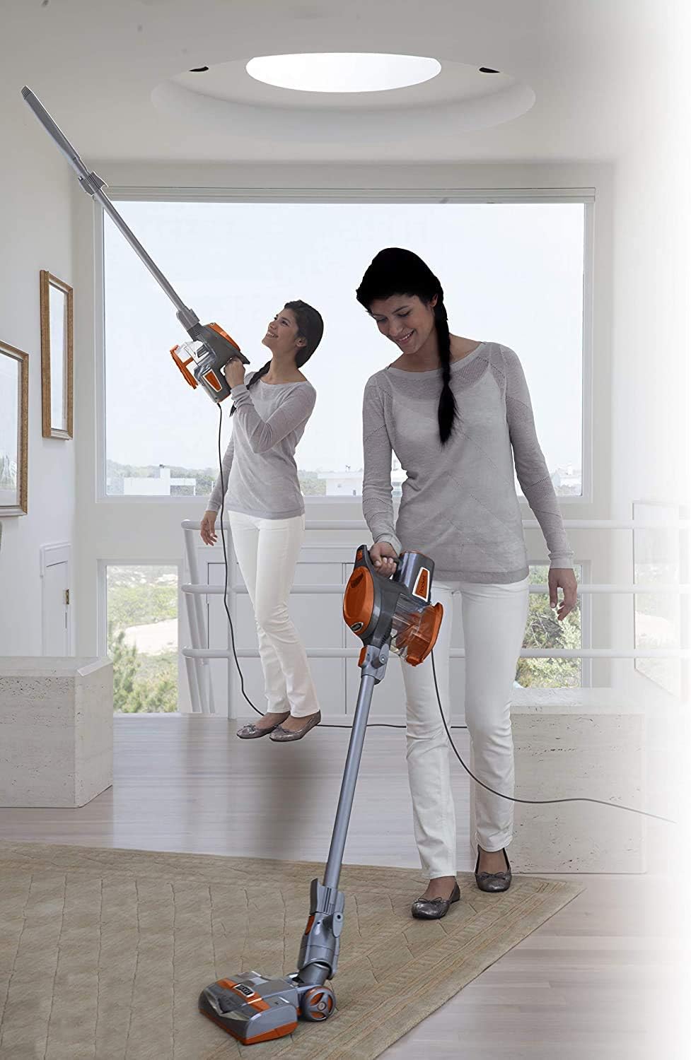 SharkNinja HV301 Rocket Stick Vacuum, Orange and Gray - Renewed, 1 Count (Pack of 1) (Renewed)