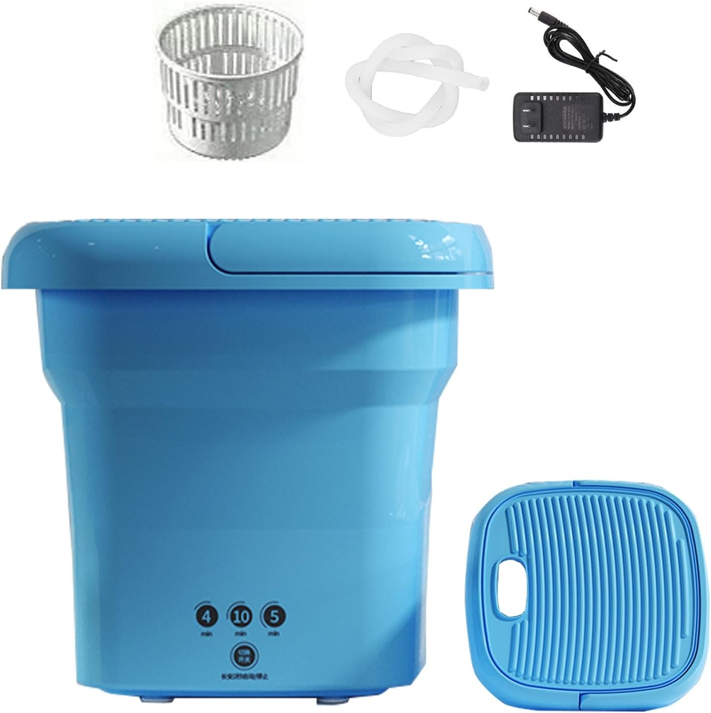 Portable Washing Machine, Mini Washer with 3 Modes Deep Cleaning for Baby Clothes, Underwear, Dorm, Camping, Travel (Color : Blue)