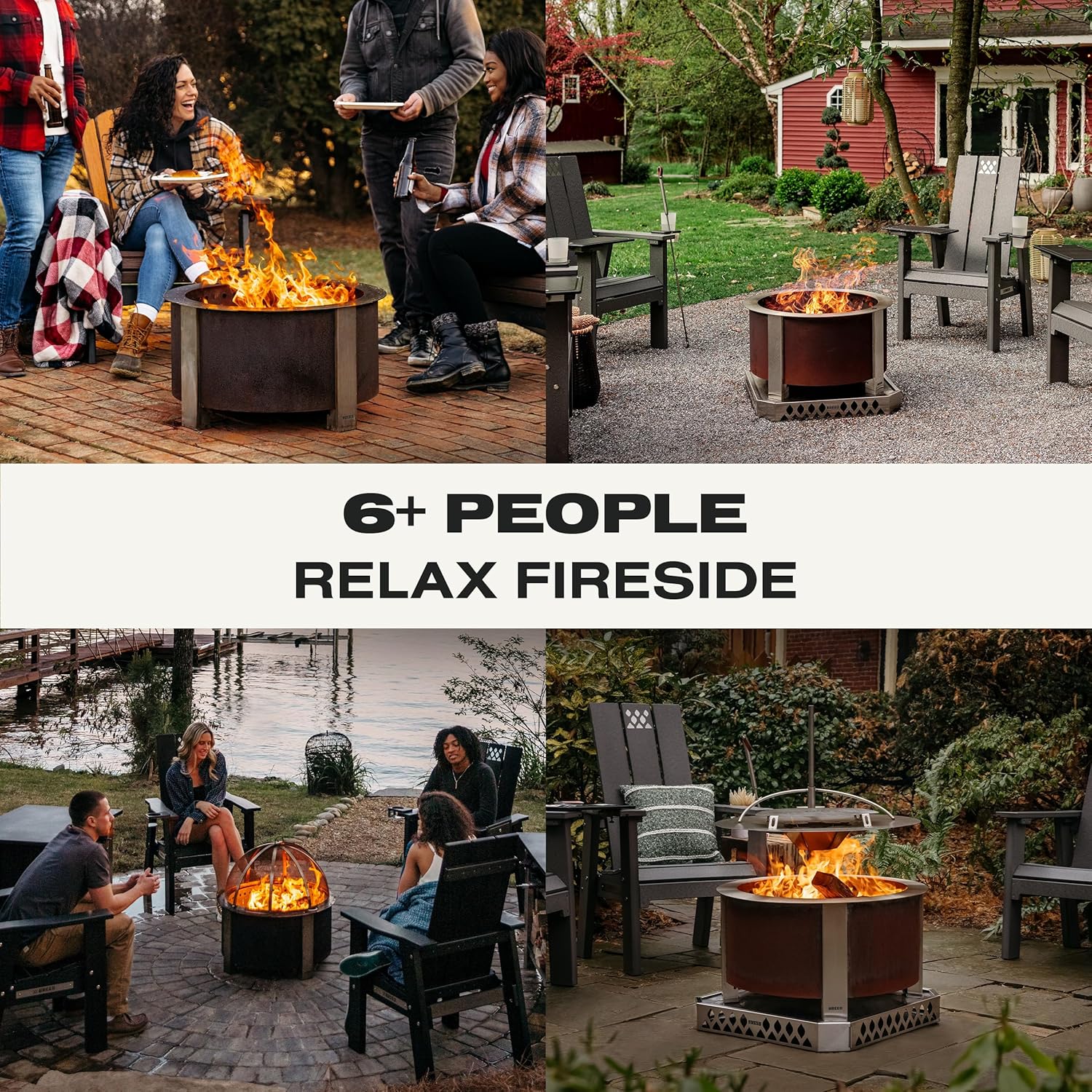 Breeo Smokeless Fire Pit (X Series 24, Corten Steel) | 27.5 inch Smokeless Firepit for Outside | 62 Pounds | Ideal for Families, Gifts for Dad | Compatible with Wide Range of Breeo Accessories