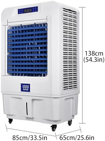 Evaporative Air Cooler, 3-Speed Swamp Cooler with Timer and Water Tank, Portable Windowless Air Conditioner for Room Office