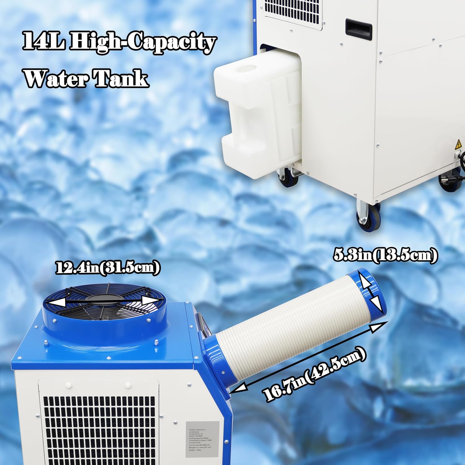 Industrial Air Conditioner Spot Cooler Air-conditioning Equipment for Supermarket Factories Single Tube 220V 1400W