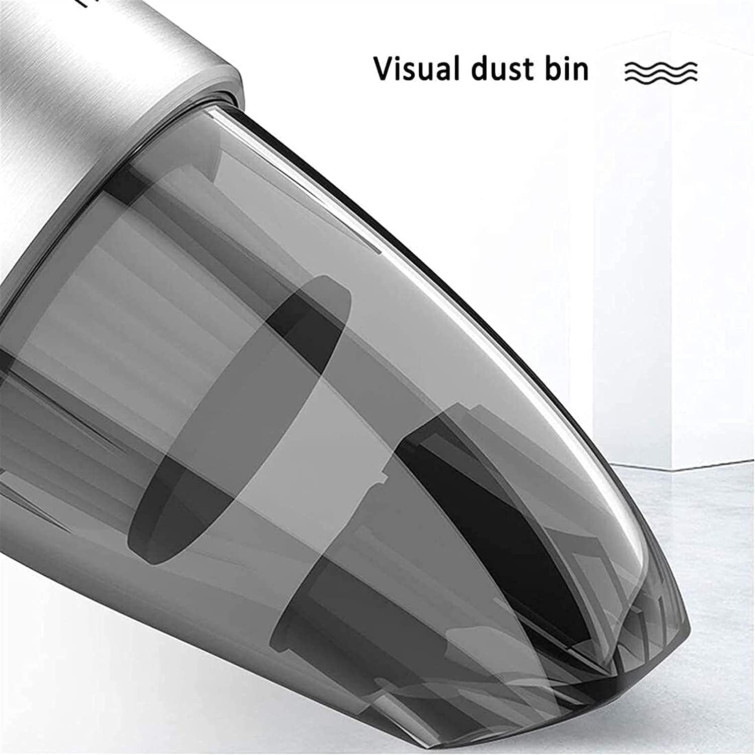 Handheld Vacuum, Cordless Mini Hand Vacuum Cleaner, 4KPa Powerful Suction Hand Cleaner with USB Charging, Stainless Steel Mesh, Hand Held Vac for Dry (Black)