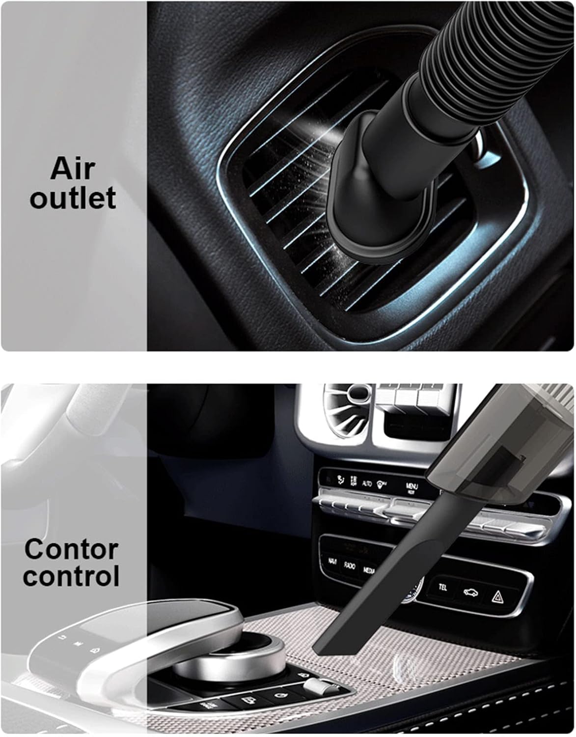 Handheld Vacuum 120W 10000PA USB Rechargeable Cordless Portable Vacuum Cleaner Runs Quietly for Car Stairs Carpet Kitchen