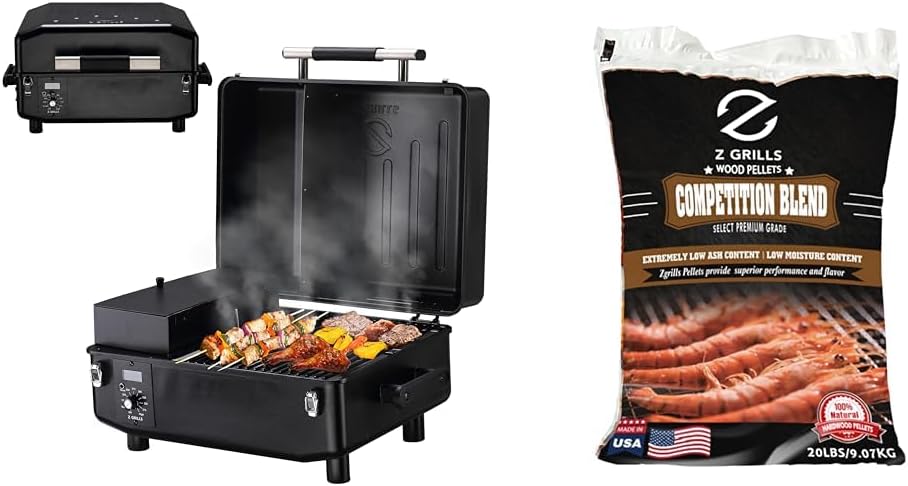 Z GRILLS Portable Pellet Smoker CRUISER 200APro Bundle with 20lbs All-Natural Hardwood Pellets