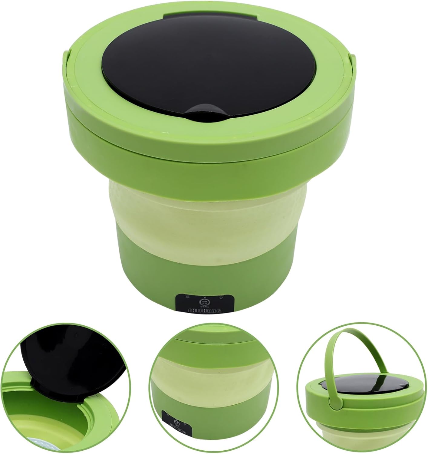 Gadpiparty Portable Washer Folding Washing Machine for Travel Camping Dorm Use Efficient Washer for Shirts Dresses Delicate Clothing Space Saving Design US Plug