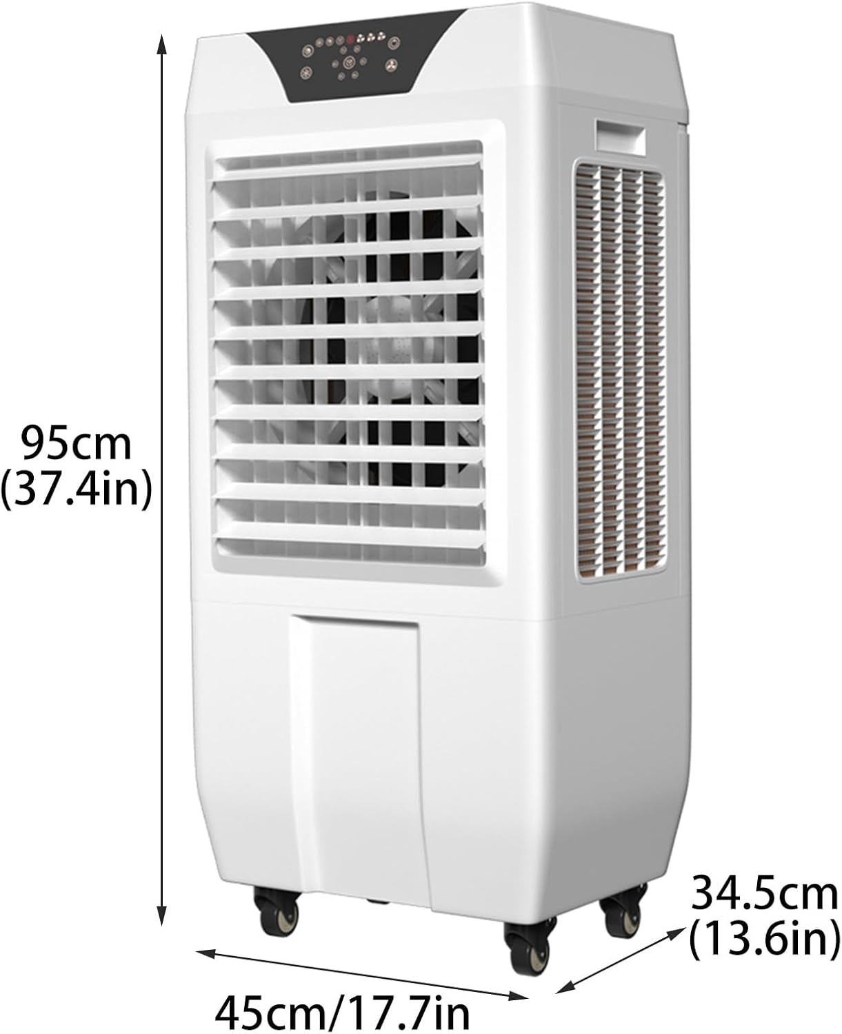 Portable Swamp Coolers, Evaporative Air Cooler with 3-Speed and Ice Crystals, Portable Air Conditioner for Patio Garage Commercial Use