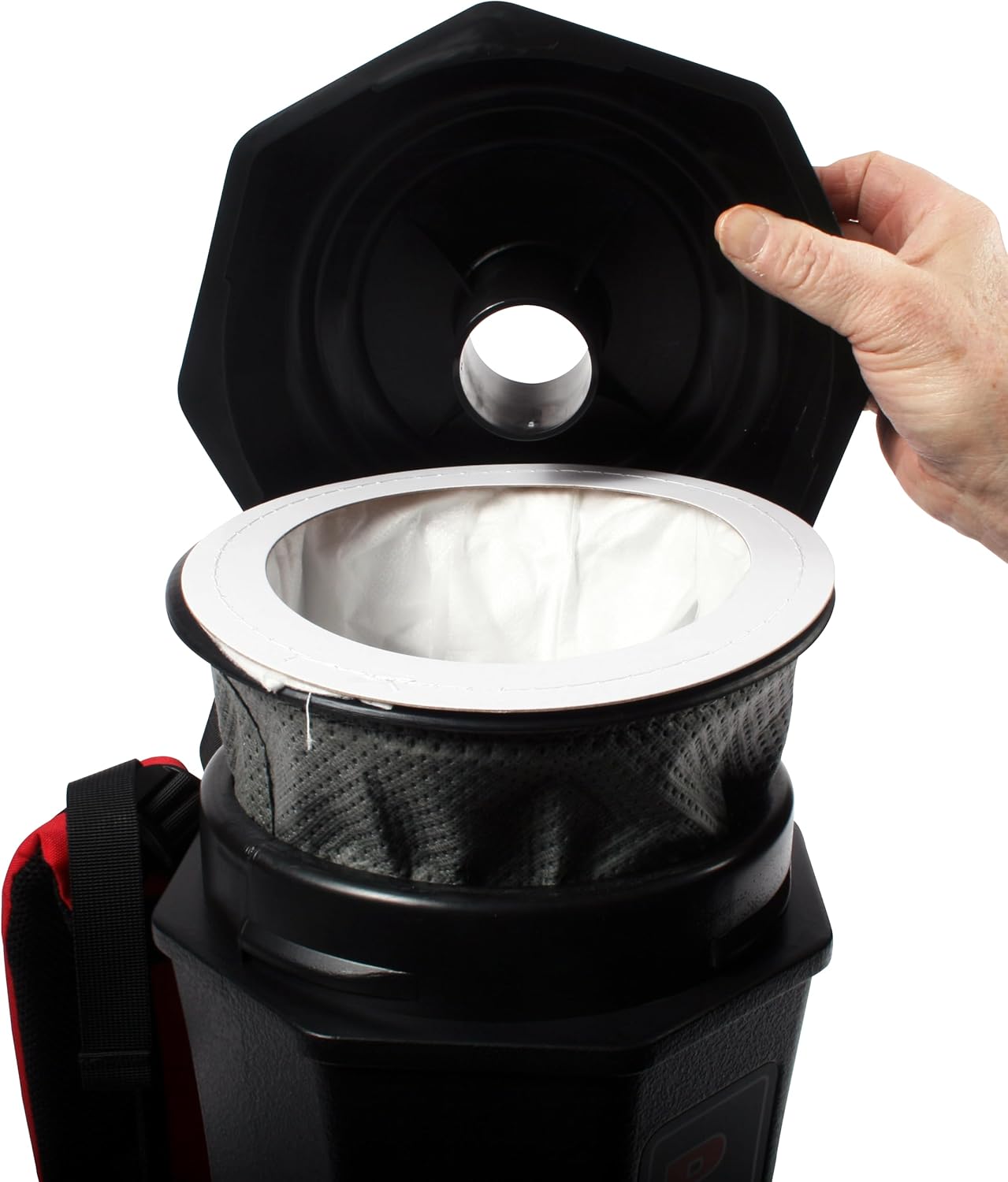 Cen-Tec Systems 99120 HEPA Commercial Backpack Vacuum with Electric Power Nozzle Attachment Set, 6 Qt, Black