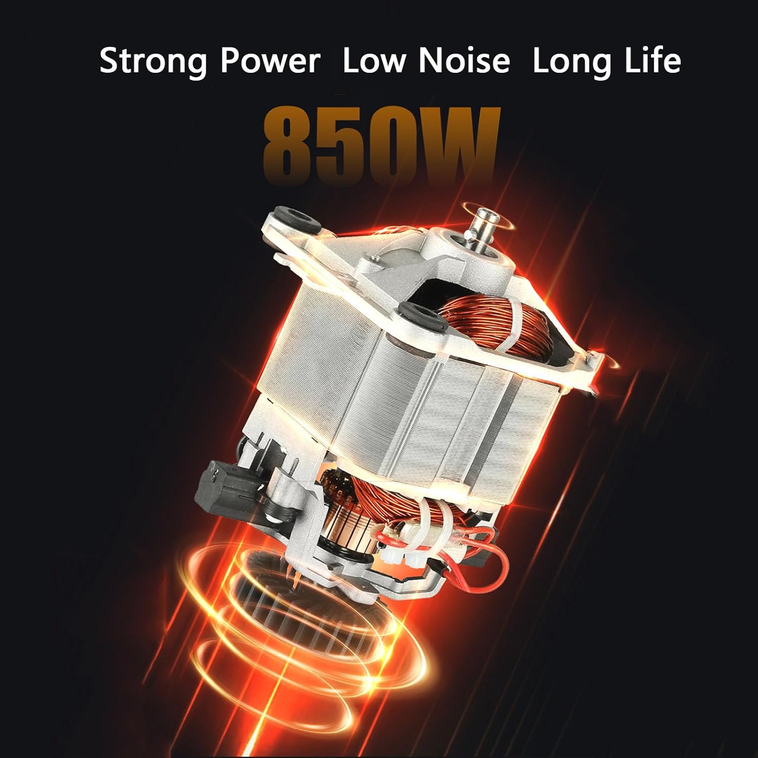 Countertop Blender, 850W Blenders for Kitchen, 48 Oz Glass Jar, 5 Speeds and Pulse, for Shakes and Smoothies, Frozen Drinks, Silver