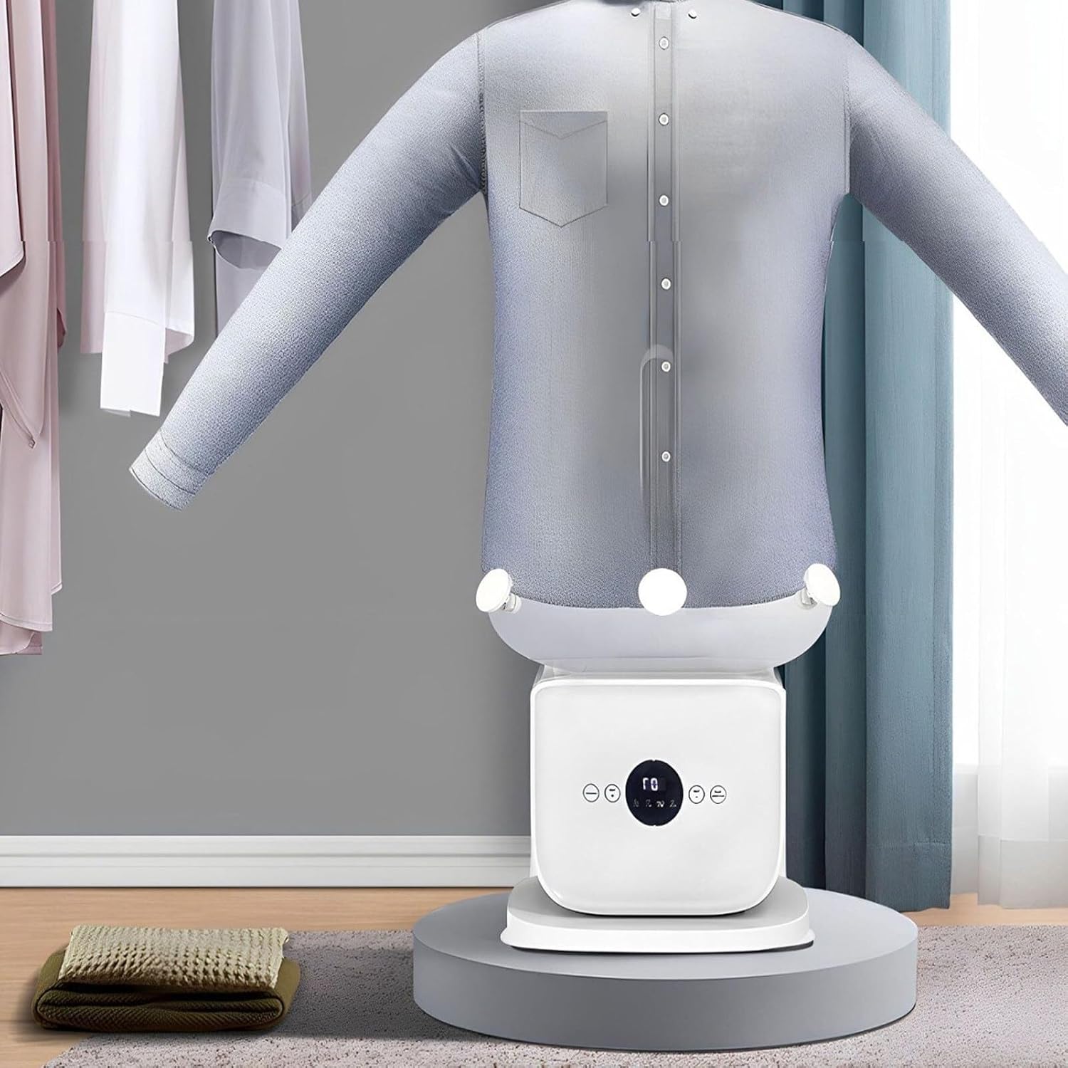 Automatic Steam Iron,Upgraded Touched Ironing Machine,New Hands Free,8 Minutes Quick Ironed Dry,Time & Temperature Adjustable