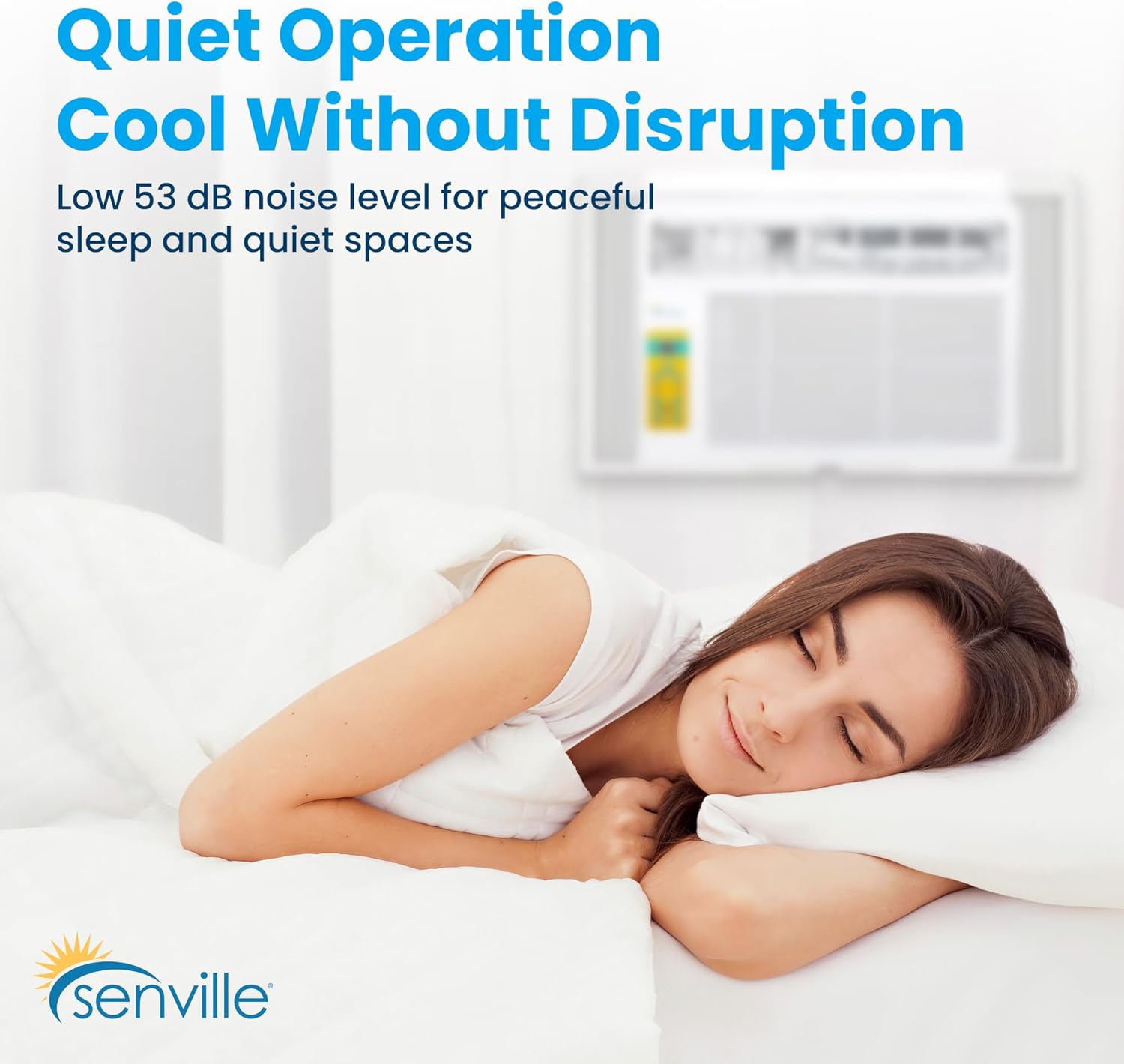 Senville 10,000 BTU Window Air Conditioner, Cools Up to 450 Sq. Ft., Easy to Use, Washable Filter