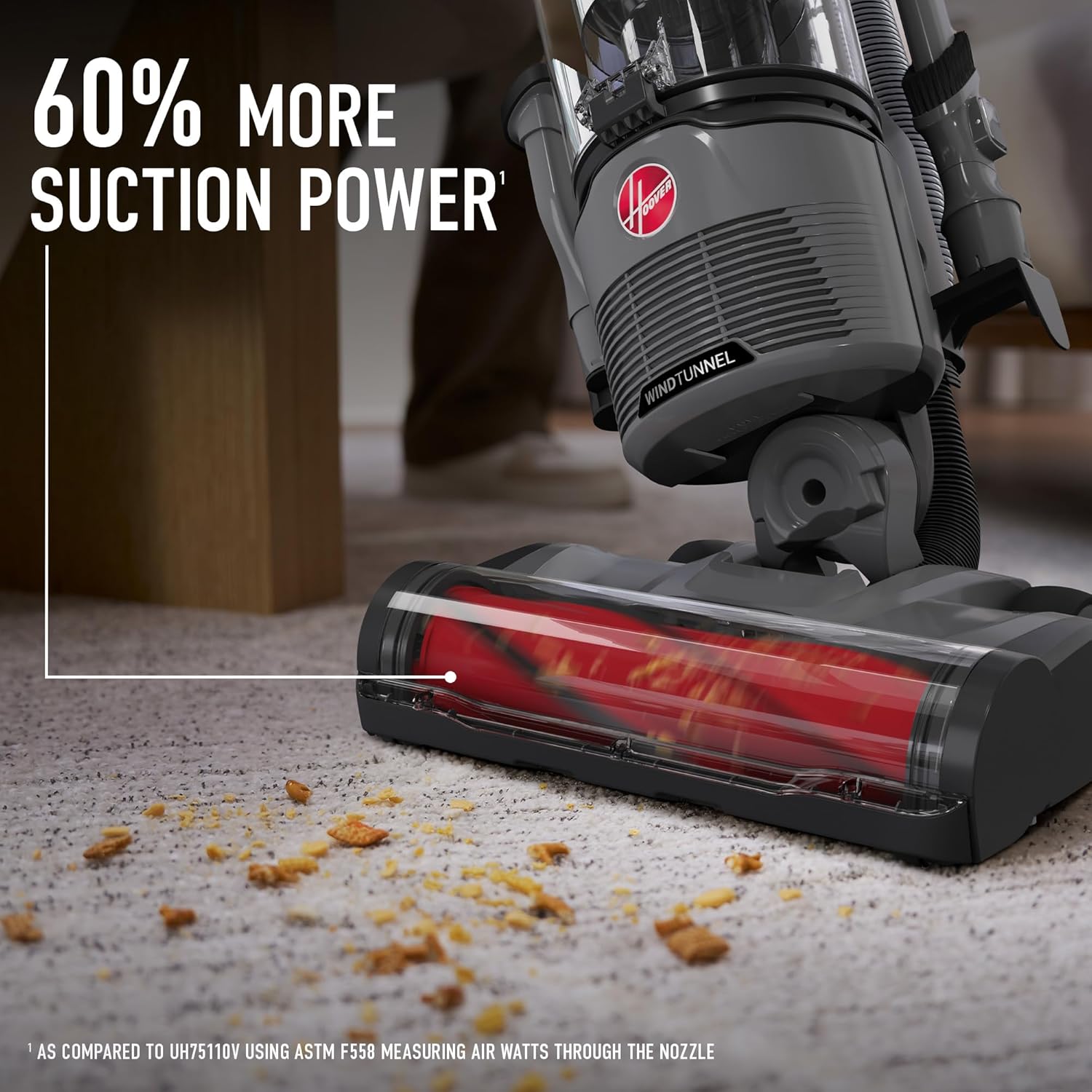 Hoover WindTunnel Swivel Pet Bagless Upright Vacuum Cleaner forhome use on Carpet and Hard Floors, Corded Upright Vacuum Cleaner for Pet Hair, Lightweight Design, Swivel Steering