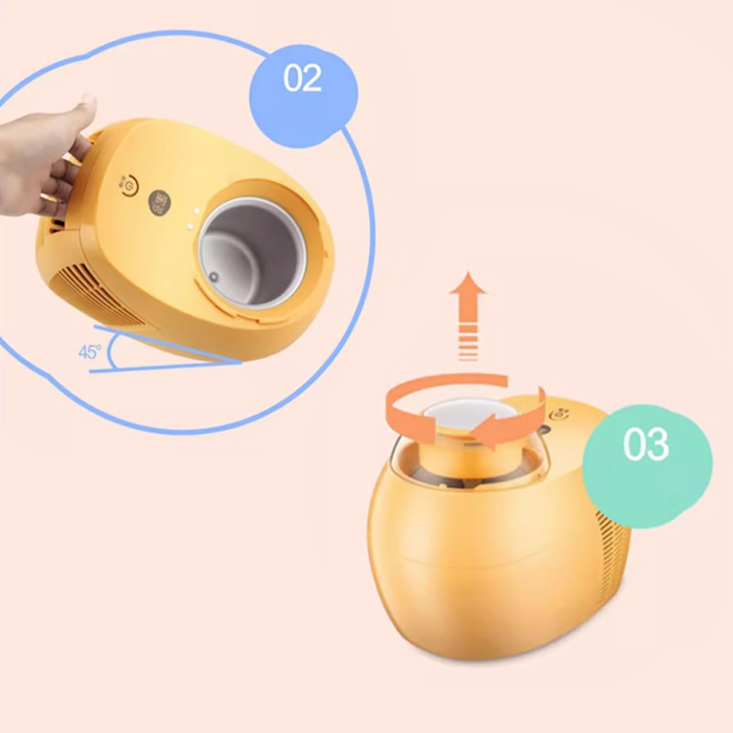 Ice Cream Maker 500ml Mini Ice Cream Machine Home Small Homemade Fully Automatic Fruit Ice Cream Children's Ice Cream Machine Table Top Ice Cream Machine，Fun Kitchen Appliance