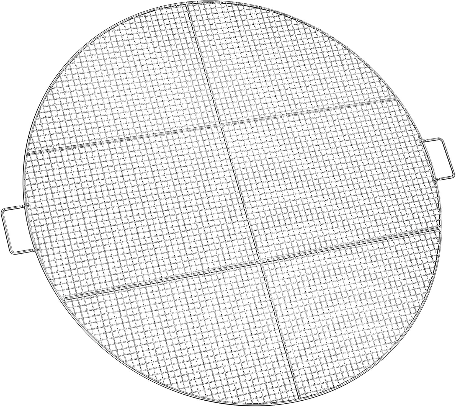 Stanbroil Fire Pit Cooking Grill Grate with 3 Support Bars - Outdoor Round BBQ Campfire Grill Grid - Camping Cookware - Stainless Steel, 36 Inch
