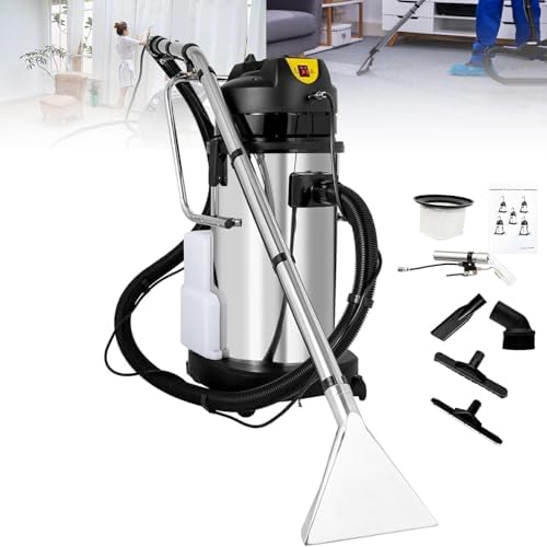 Portable Commercial Carpet Cleaning Machine - Vacuum Extractor & Shampooer for Sofas, Curtains, & Carpets - 60L Floor Scrubber & Dust Extractor for Home & Office