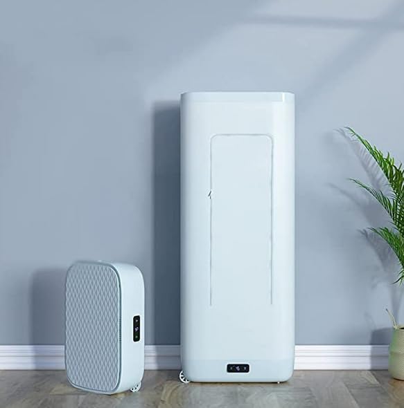 Portable Clothes Dryer, 110V 850W Electric Mini Quick Drying Clothes Machine, Folding Wardrobe Dryer with One Shelf for Apartment, RV, or Other Compact Space, 21 * 14 * 50 Inch